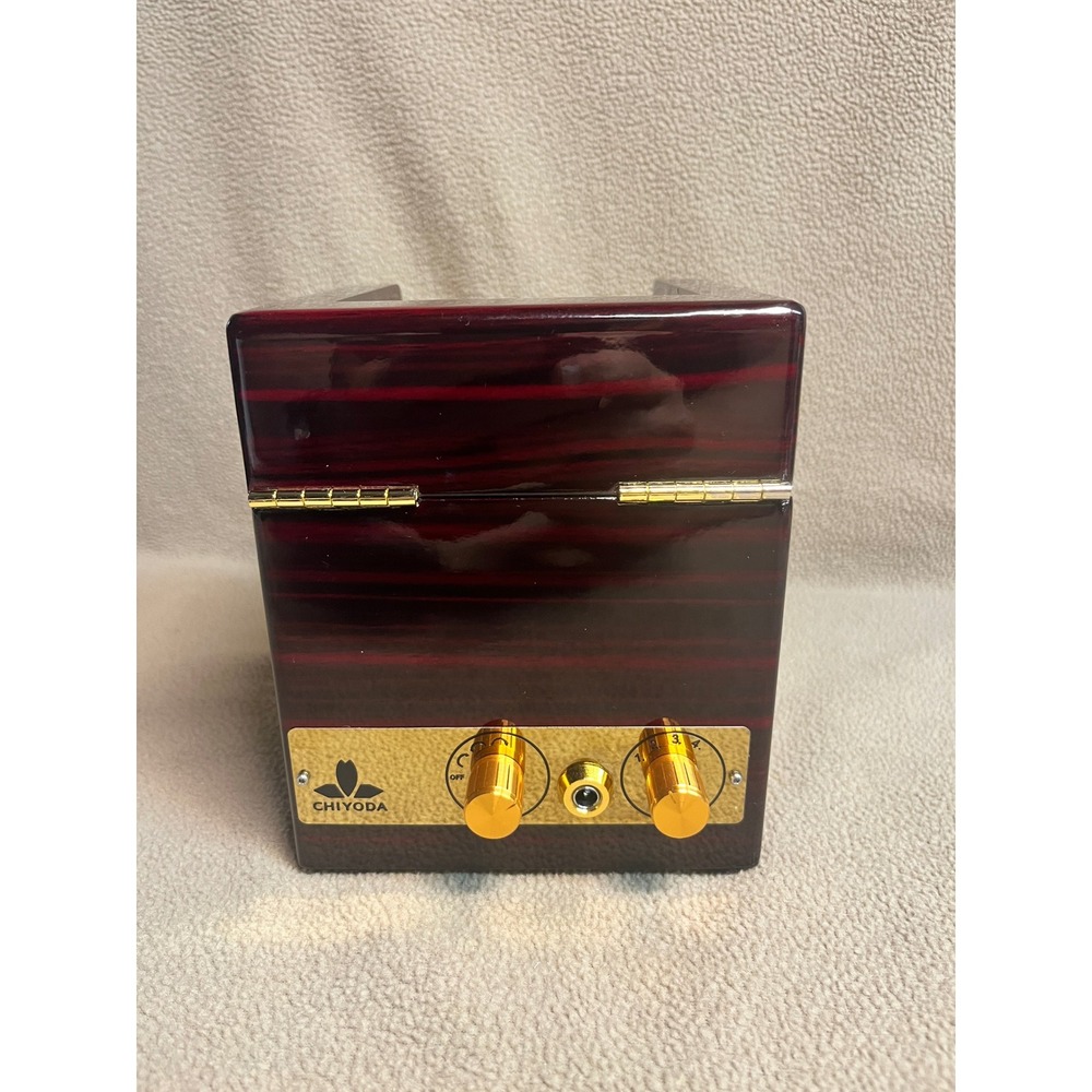 Chiyoda Single Automatic Watch Winder Mahogany Wood Gloss Finish Quiet Motor - Picture 6 of 16